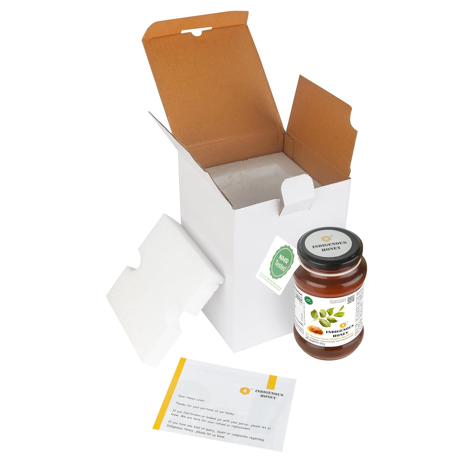 INDIGENOUS HONEY Sidr Ber Jujube Honey Raw Organic Natural Pure Unprocessed NMR Tested Unpasteurized Unheated 530g Glass Jar Pack of 1 - Image 7