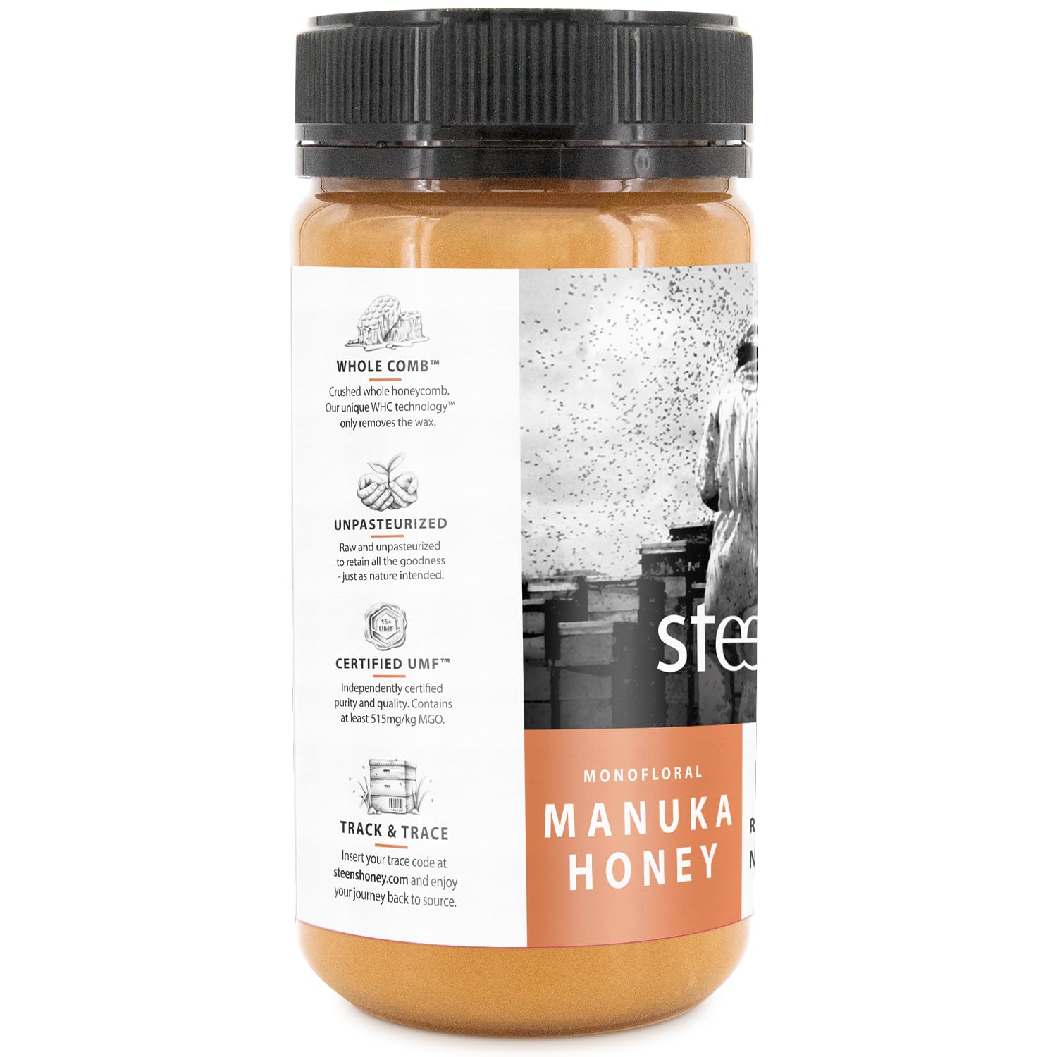 Steens Manuka Honey - MGO 515+ - Pure & Raw 100% Certified UMF 15+ Manuka Honey - Bottled and Sealed in New Zealand - 17.6 oz - Image 8