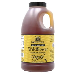 HONEY FEAST 3 Pounds Raw Wildflower...