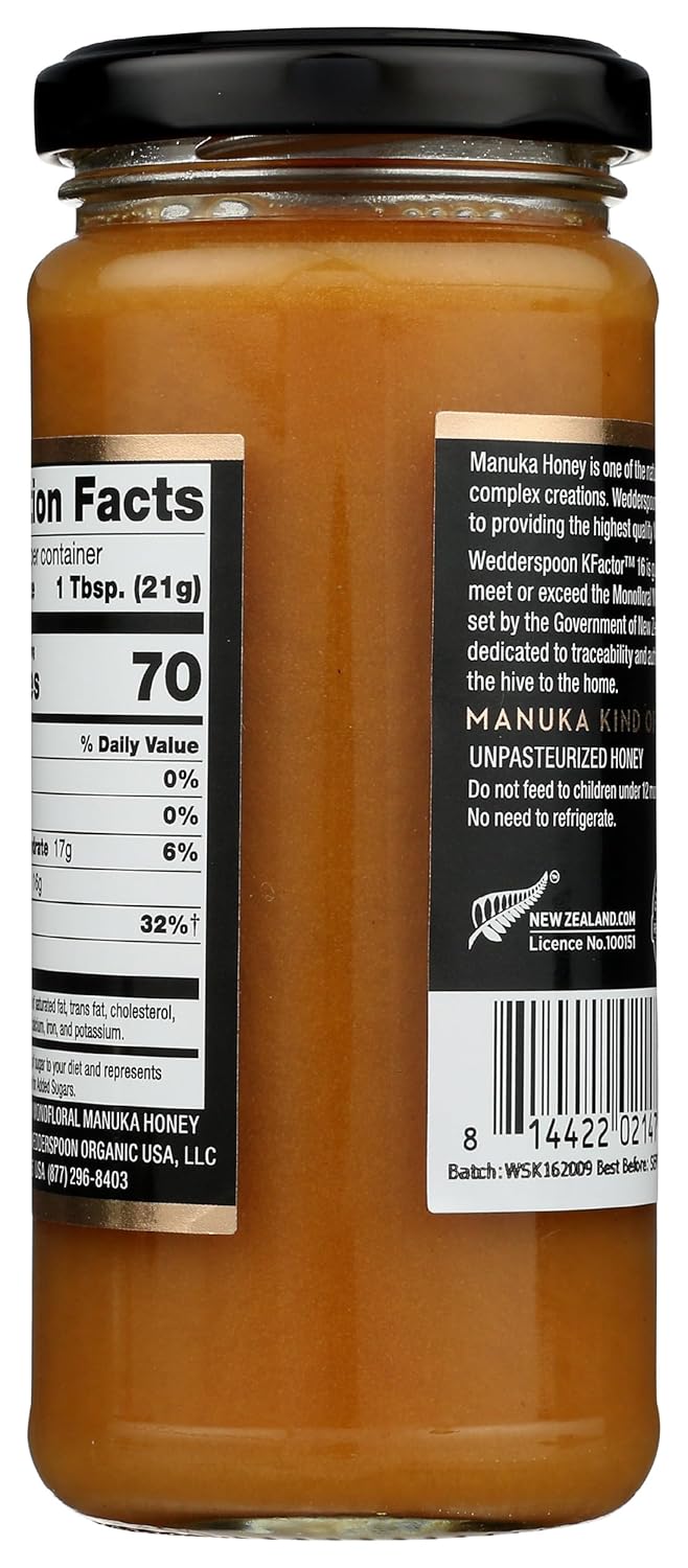 Wedderspoon 100% Raw Manuka Honey - KFactor 16 - 11.5 Ounces - Image 2