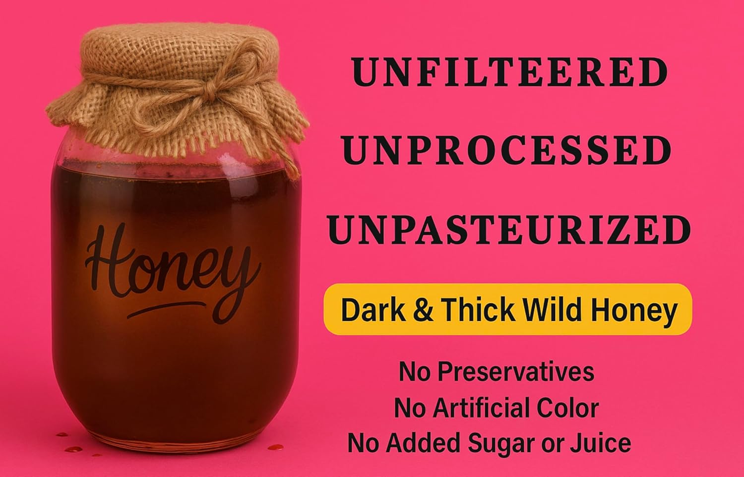 Organic Raw and Unfiltered Honey US Grade A 24 oz 1.8lb (Pack of 1) - Image 5