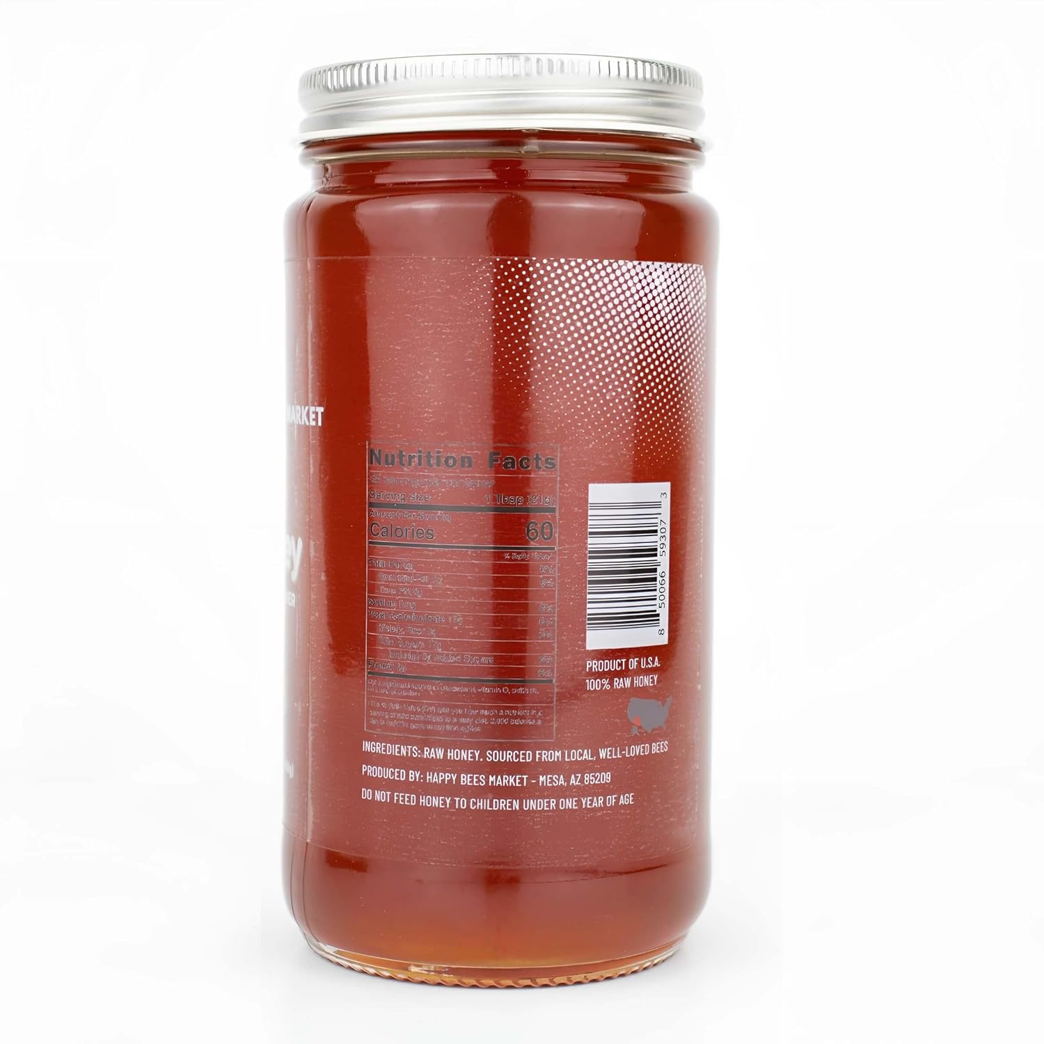 Happy Bees Market Organic Wildflower Honey – Pure, Raw, and Unfiltered | 100% Organic Arizona Wildflower Honey 12 oz - Image 3