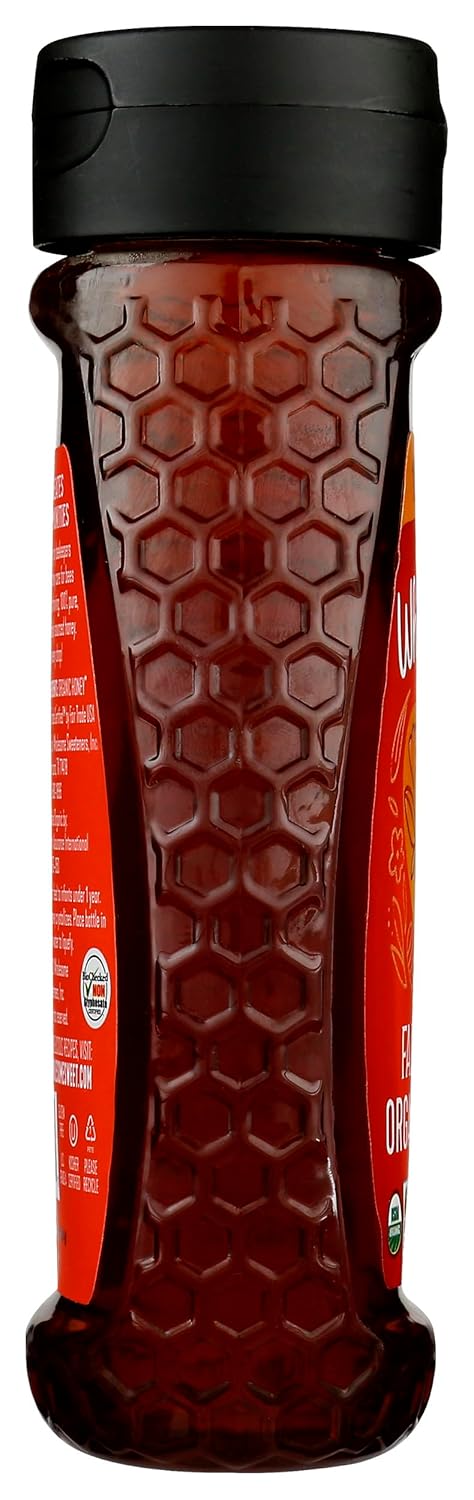 Wholesome Sweeteners 16-Ounce Organic Raw Unfiltered Honey Bottle, 100% Pure, Fair Trade Certified, Non GMO Project Verified, & Gluten Free, 1 Pack - Image 6
