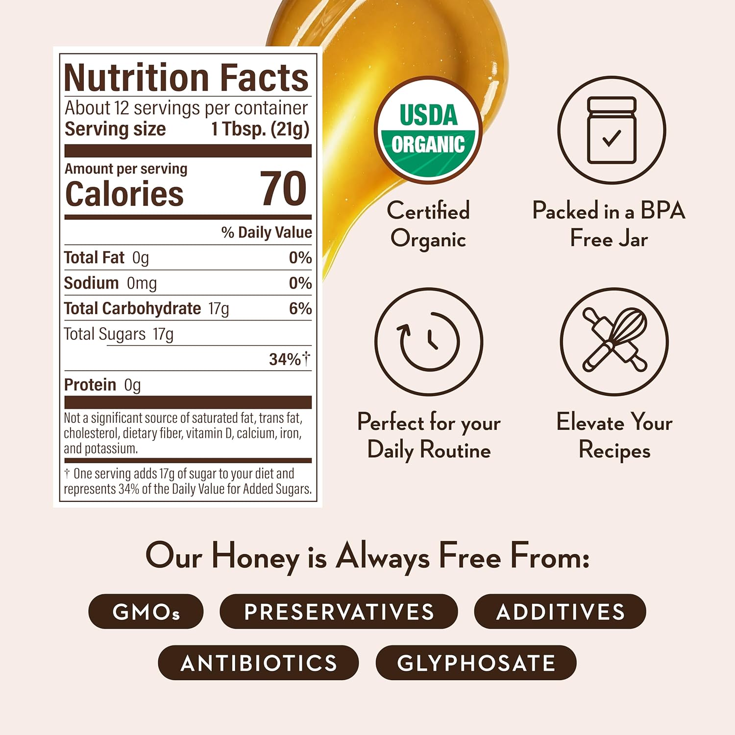 Wedderspoon Raw Premium USDA Certified Organic Manuka Honey, 50+ MGO, 8.8 Oz, Unpasteurized New Zealand Honey, From Our Hives to Your Home - Image 2