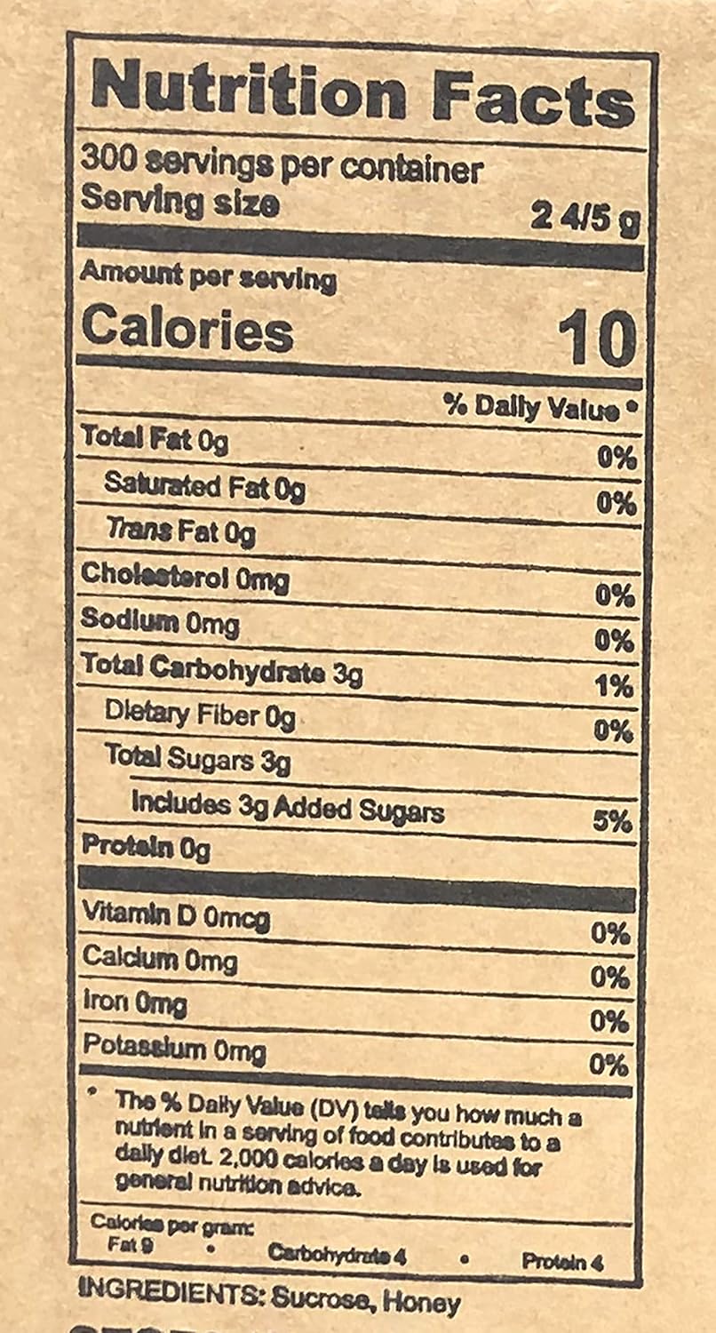 Bee My Honey Pure Granulated Honey Packets Individual Honey Crystal Packets (60) - Image 2