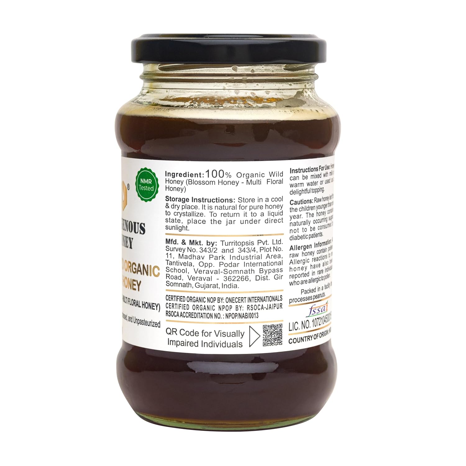 INDIGENOUS HONEY USDA Certified Organic Raw Wild Blossom Honey, Unfiltered Small-Batch Micro-Lot Harvest, Glass Jar, Single-Origin, 17.64 oz - Image 4