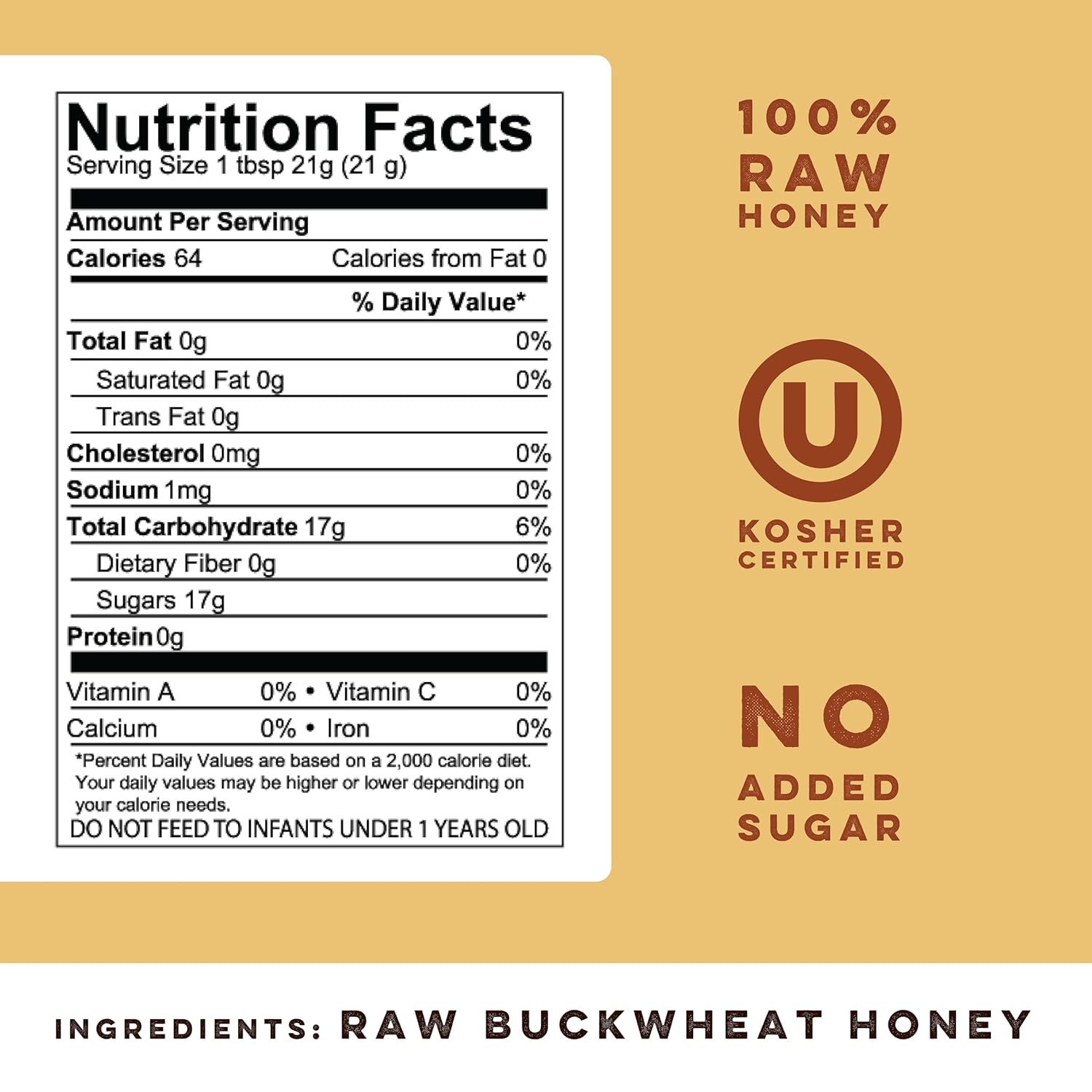 Goshen Honey Extremely Raw Buckwheat Dark Honey - Unfiltered, Unprocessed, Pure & Natural from Amish Country in the USA - Rich Flavor for Tea, Cooking, Wellness - Dairy & Gluten Free - 454g/16Oz - Image 2