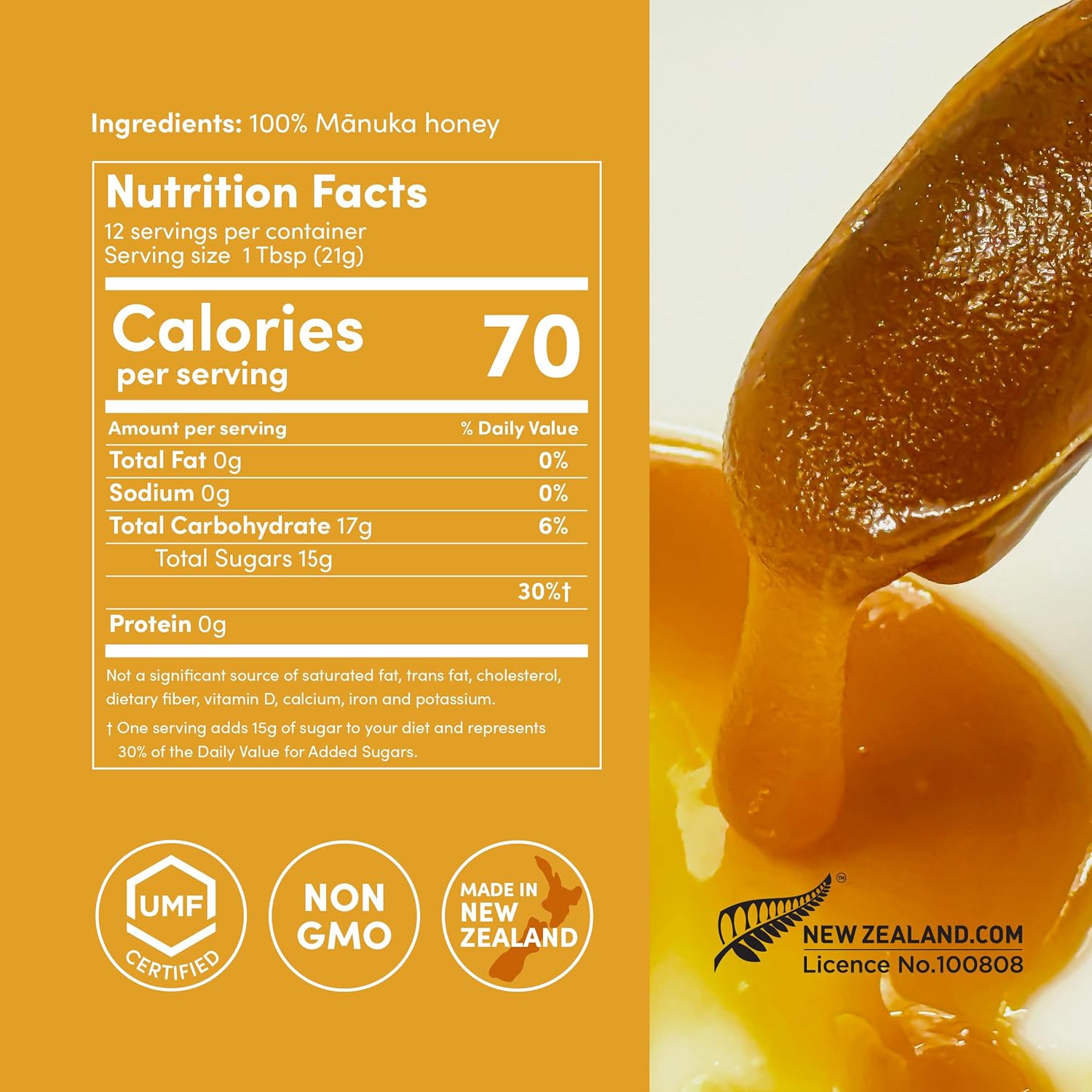 Me Today Manuka Honey UMF 5+/MGO 83+, Raw & Unpasteurized from New Zealand, Certified Authentic Honey for Daily Wellness, 4.4oz - Image 2