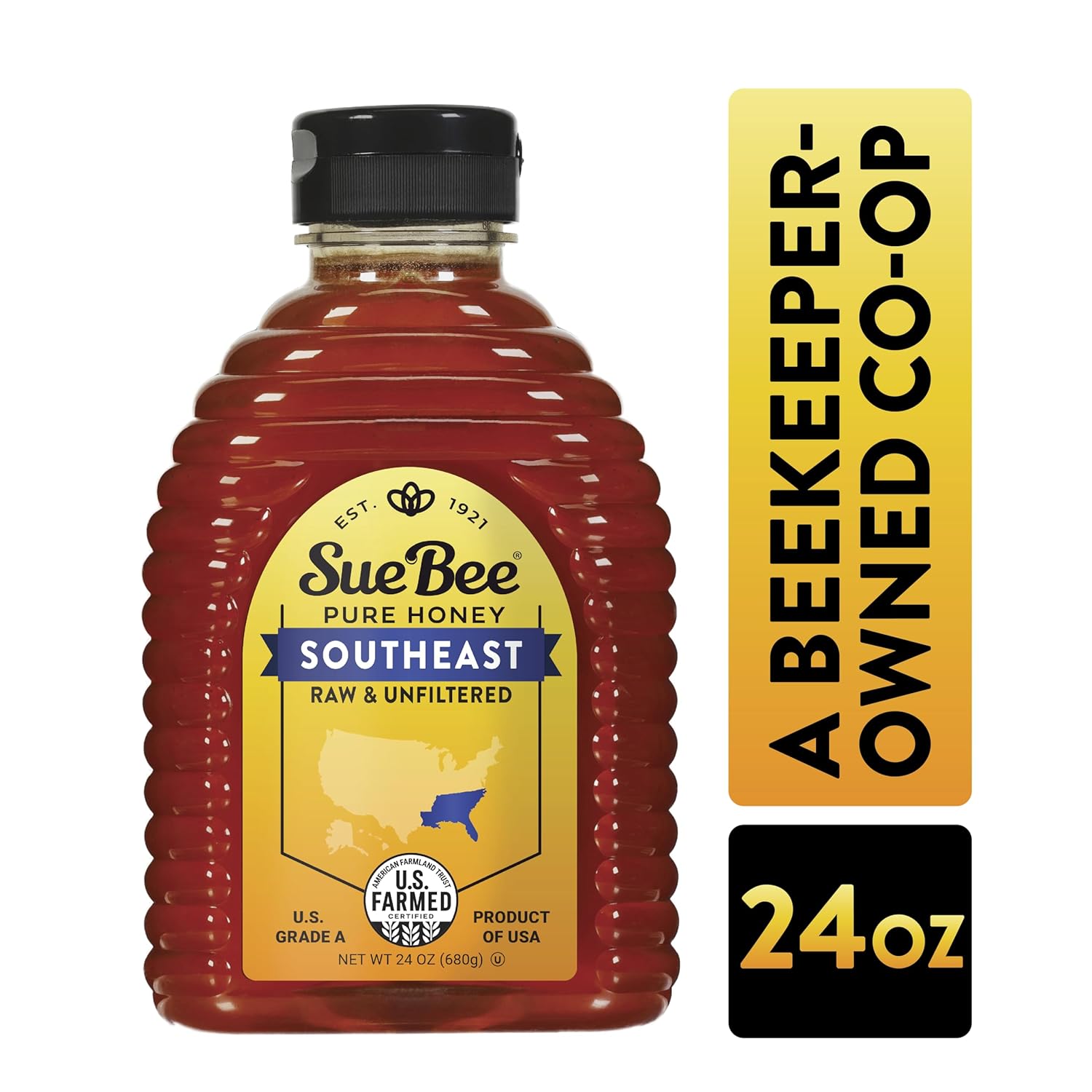 Sue Bee Local Southeast Honey, Raw & Unfiltered, Beekeeper-Owned Co-Op, Product of USA, Regional Honey, 24 Ounce (Pack of 1) - Image 2