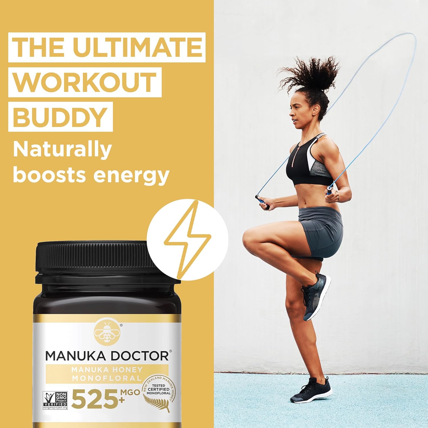 Manuka Doctor - MGO 525+ Manuka Honey Monofloral, 100% Pure New Zealand Honey. Certified. Guaranteed. Raw. Non-GMO (8.75 oz) - Image 4