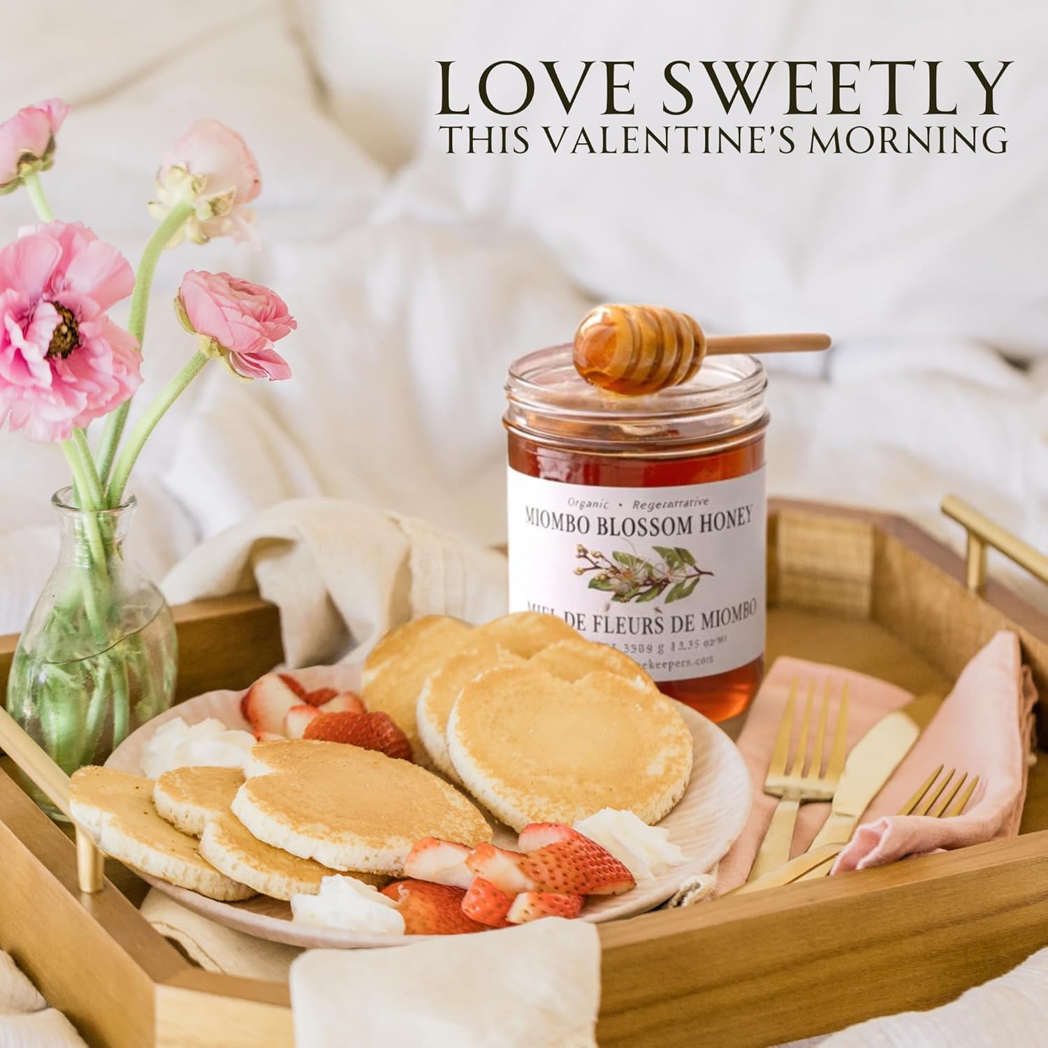 Miombo Blossom Organic Raw Honey in Glass Jar, Multifloral Organic Honey Harvested from Wild Raw Honeycomb, Unpasteurized Miel Cruda, 12.35oz - Image 3