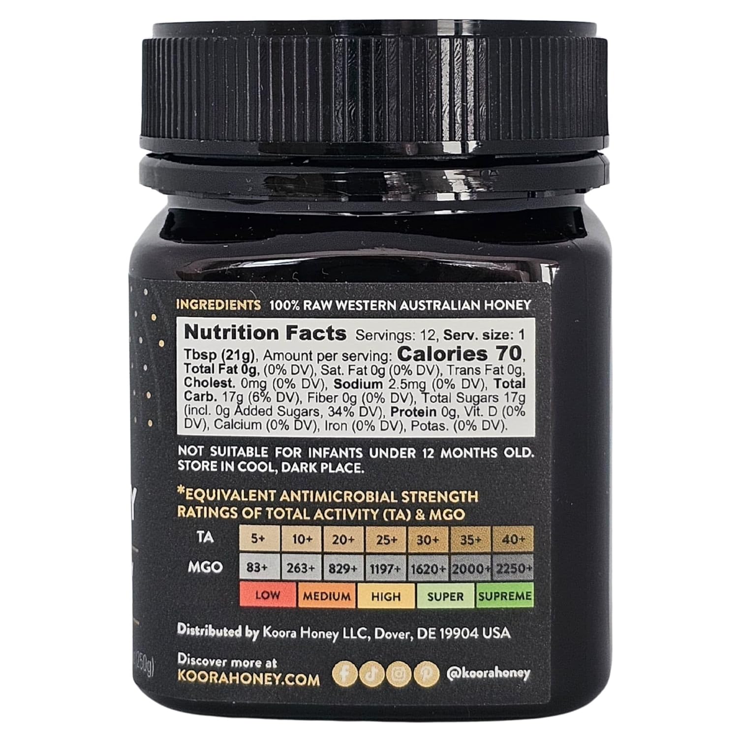 Jarrah Honey TA 35+ (Stronger than MGO 2000+ Manuka Honey Bioactivity) Raw Medicinal Honey with Medical Grade Potency for Daily Health and Immune Support from Western Australia - Image 3