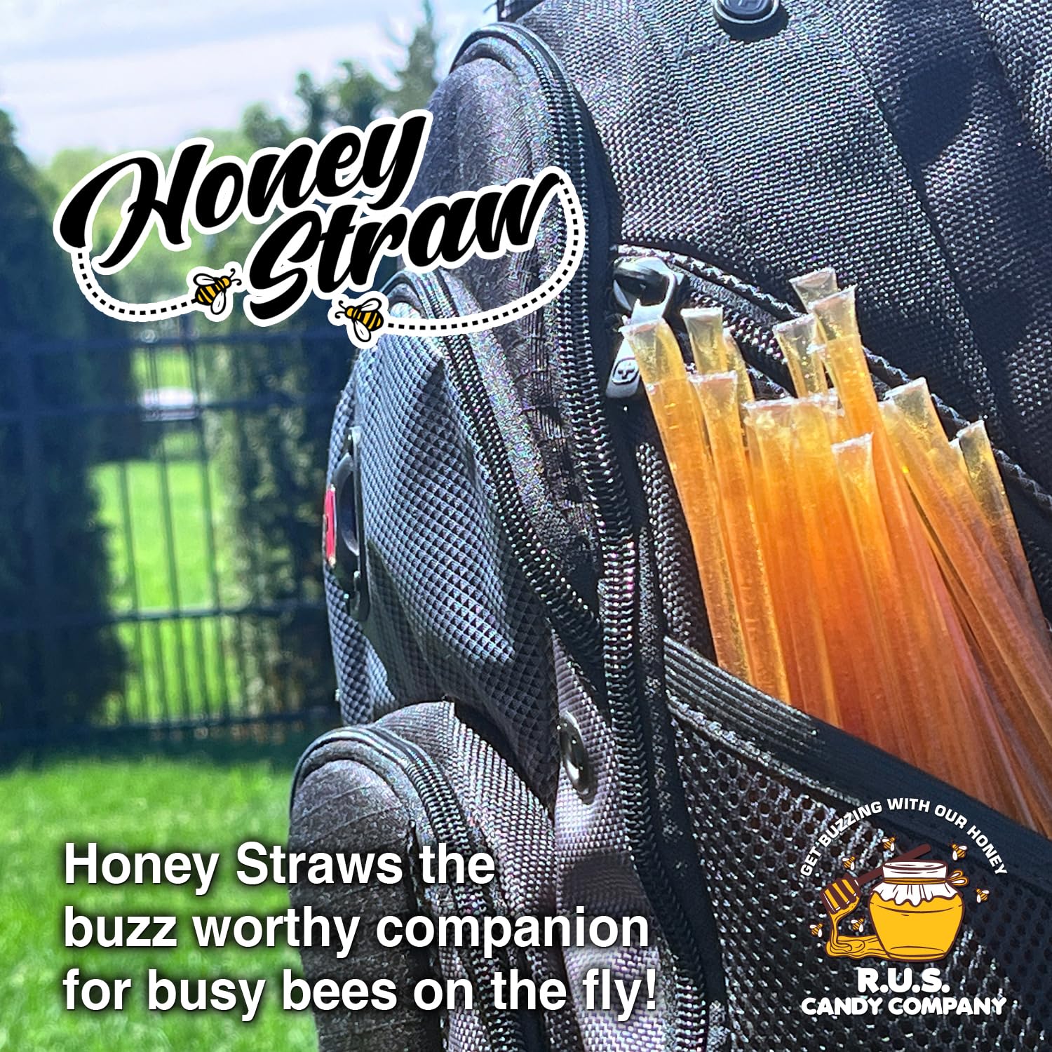 25 Pack Honey Sticks For Tea, Snacking, Honey Straws Packets Single Serve Stir Sticks, Natural Flavor by R.U.S Candy Company- (Clover) - Image 7