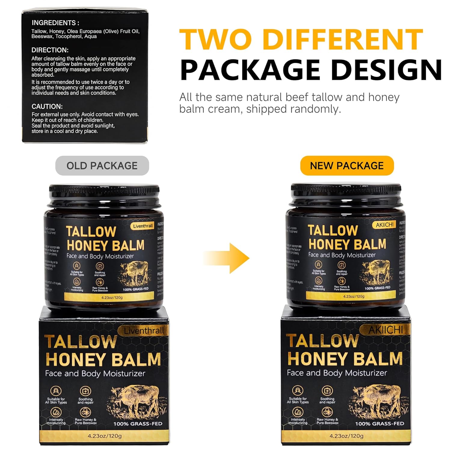 Organic Beef Tallow Honey Balm for Skin & Face, Whipped Beef Tallow Face Moisturizer with Raw Honey, Grass Fed Cow Beef Tallow Cream, All Natural Pure Body Lotion for Women & Men, Unscented 4.2 OZ - Image 9