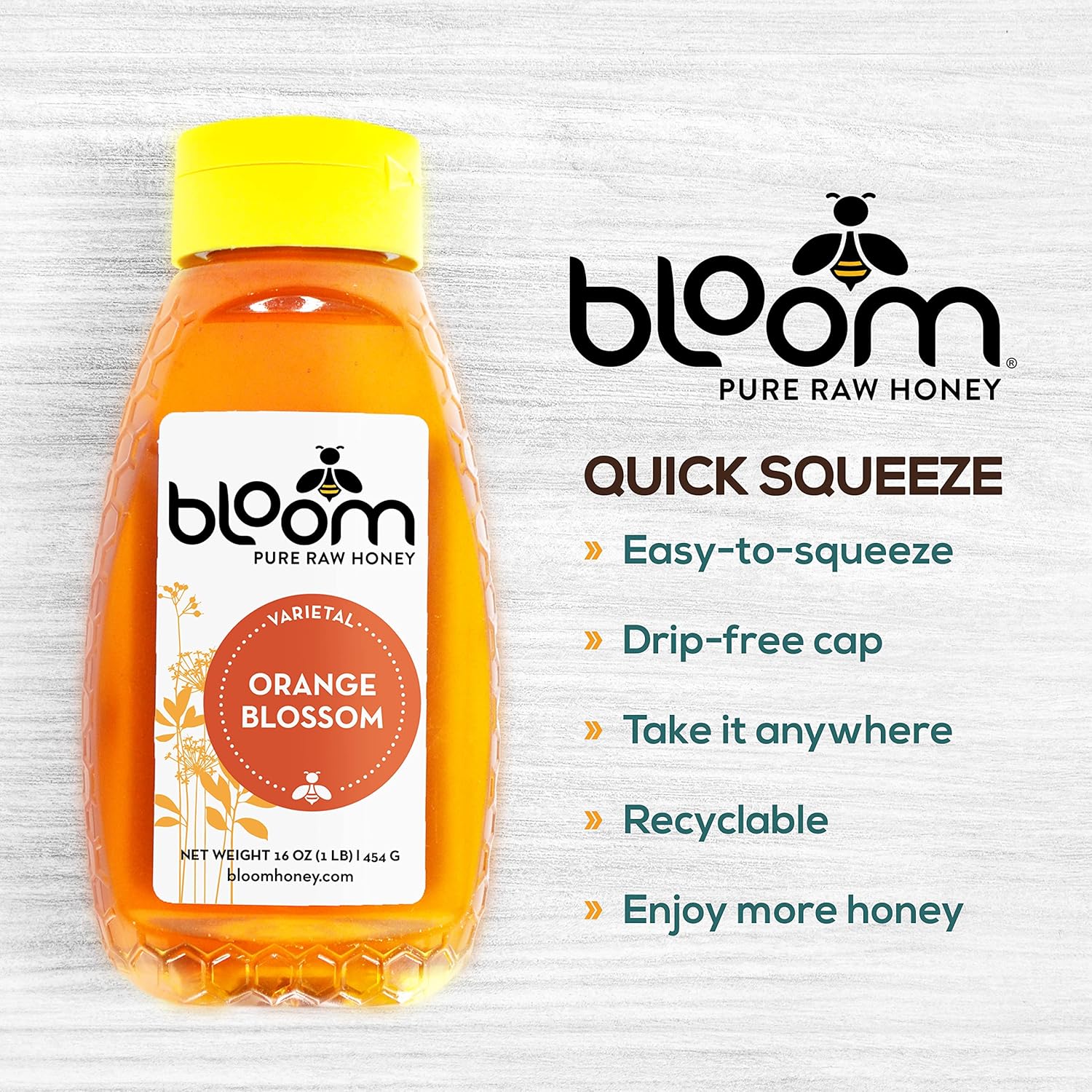 Bloom Honey 100% Pure Honey Raw Unfiltered and Unpasteurized Raw Honey - 16oz Orange Blossom - Image 5