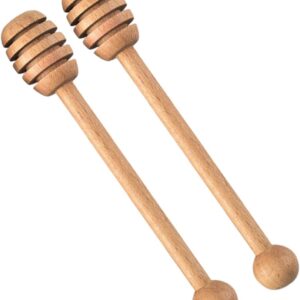 2pcs Wooden Honey Dippers Portable ...