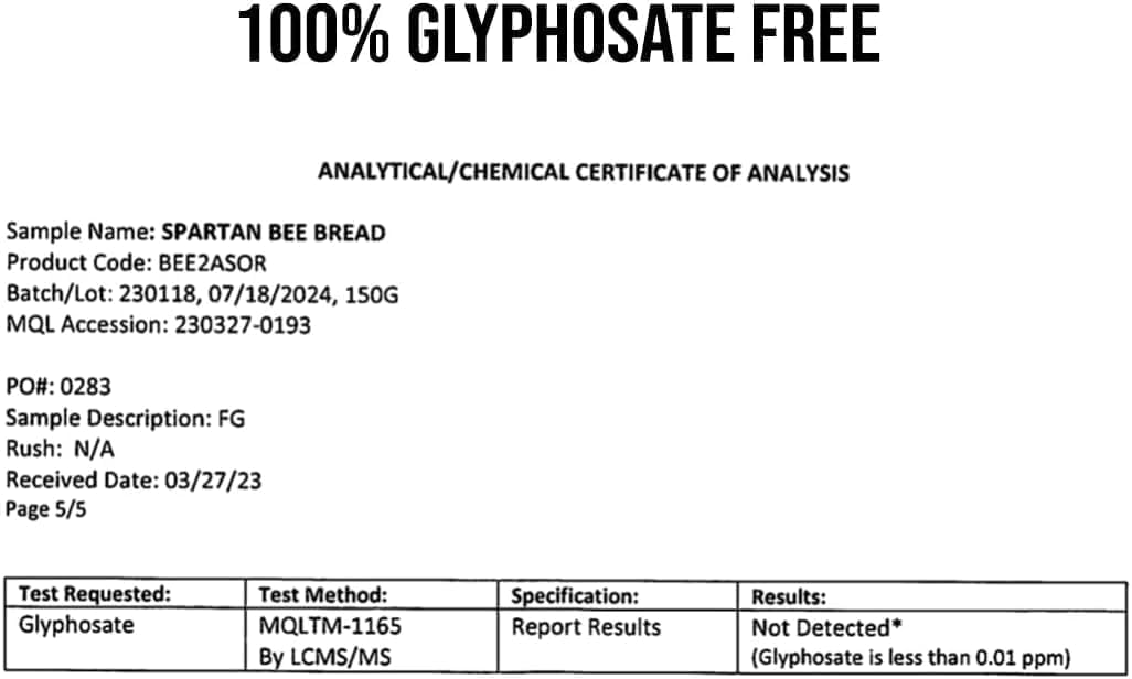 Spartan Bee Bread Chewables – Bee Bread Raw Organic Natural Multivitamin with Bee Pollen, Propolis & Royal Jelly | Fermented for Energy, Vitality, Recovery & Immunity | Non-GMO, Nothing Synthetic - Image 7