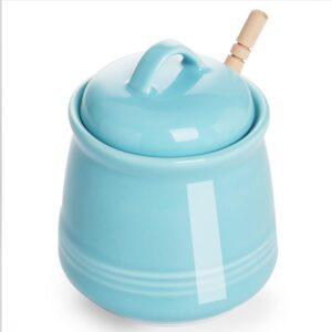 HAOTOP Ceramic Honey pot with Lid a...