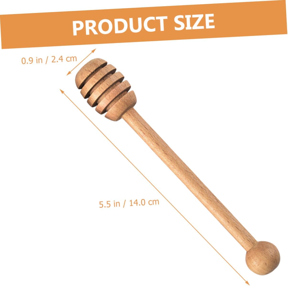 2pcs Wooden Honey Dippers Portable Stirring Sticks for Honey Syrup Jam Mixing for Household Use Easy to Clean - Image 9