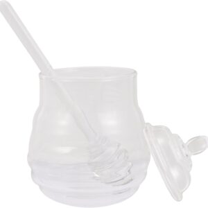 PRETYZOOM Glass Honey Jar and Stirr...