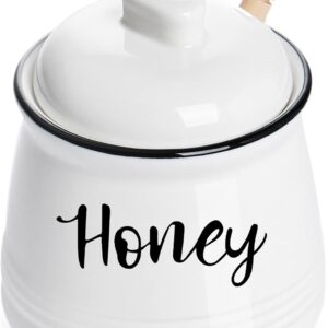 HAOTOP Farmhouse Porcelain Honey Ja...