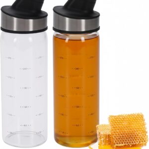 2 Pcs Honey Jar Dispenser,Glass Hon...