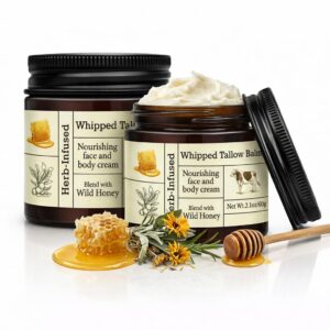 2PCS Beef Tallow for Skin, Grass-Fe...