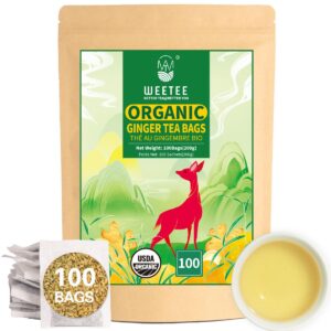 WT WEETEE Organic Ginger Tea Bags, ...