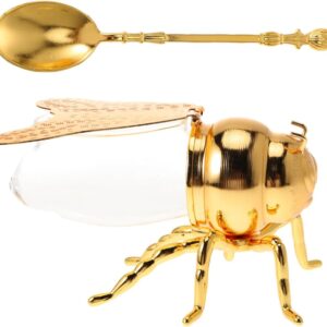 Luxshiny Bee Honey Jar: Glass Honey...