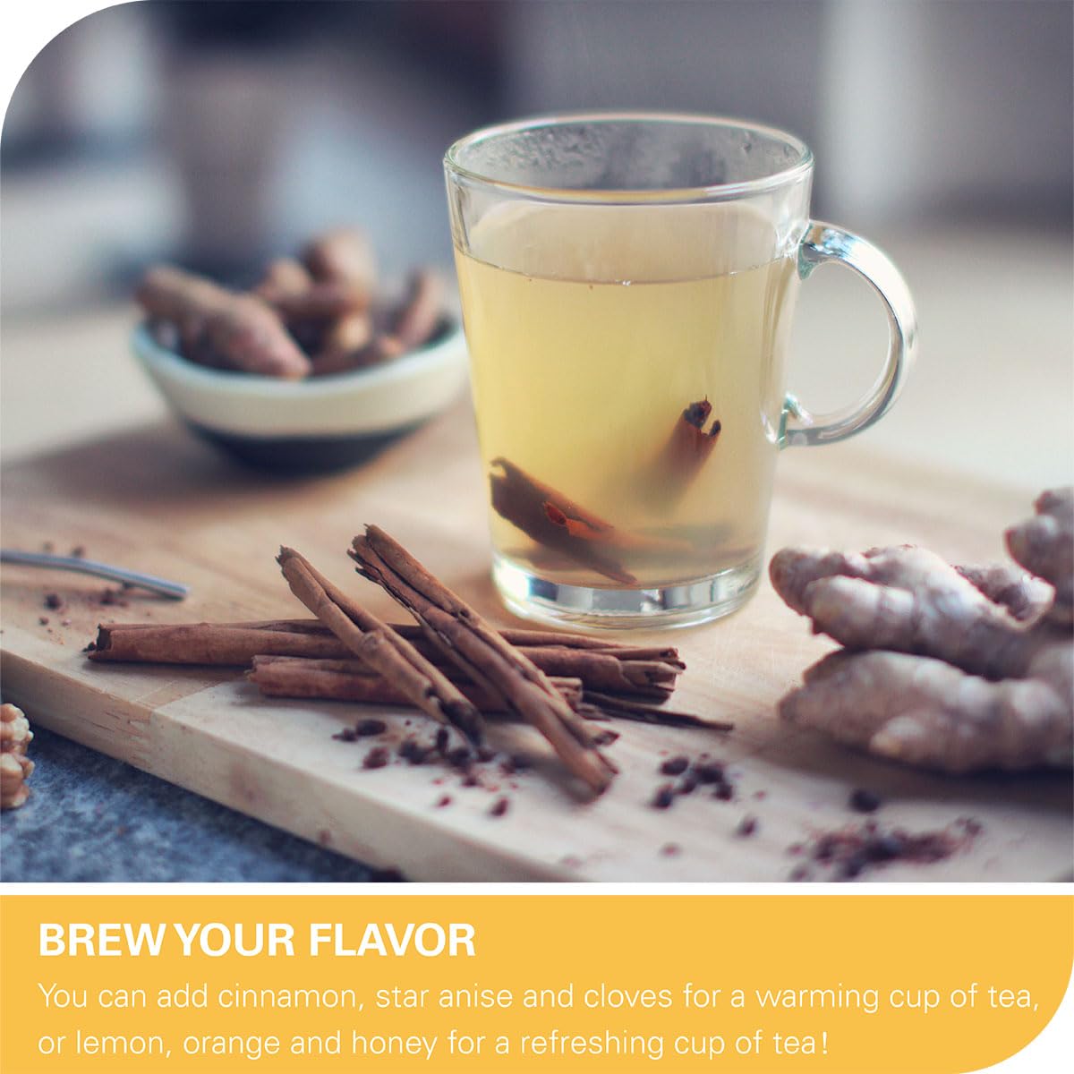 WT WEETEE Organic Ginger Tea Bags, 100% Pure Ginger Root Tea 100 Count, Caffeine Free, No Spices, No Flavors - Image 7