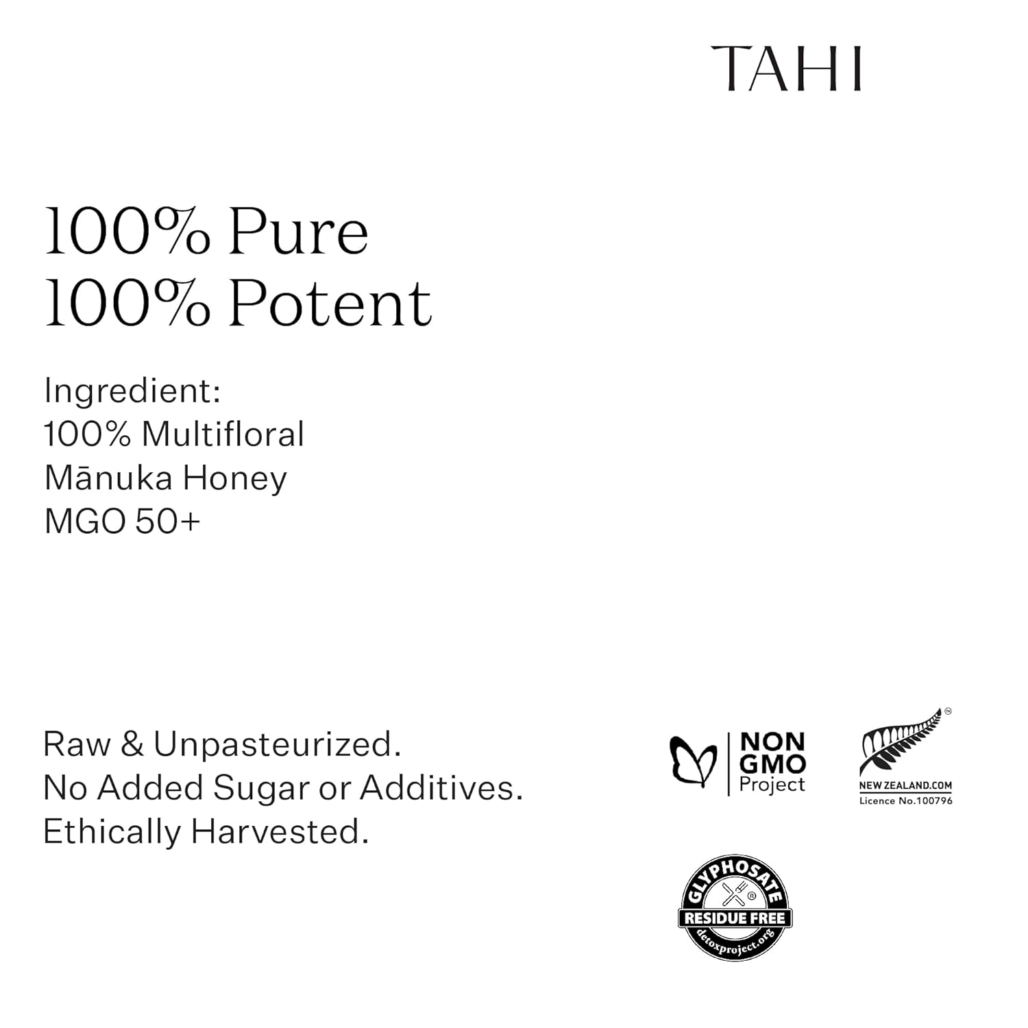 Tahi MGO 50+ Multifloral Raw Manuka Honey New Zealand - 100% Sustainable and Natural Honey - Non-GMO, Glyphosate-Free and Gluten-Free - New Zealand Manuka Pure Honey - 8.81oz - Image 2