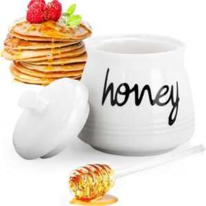 Porcelain Honey Pot with Lid and Gl...