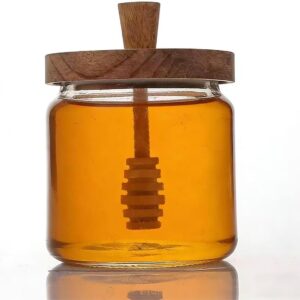 Honey Jar Set with Wooden Spoon ...