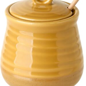 HASENSE Ceramic Honey Pot With Lid,...