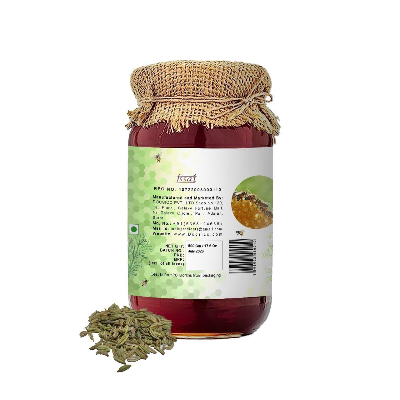 100% Pure Raw Organic Unprocessed Certified Honey Premium Superfood for Nourishing Wellness Raw Wild Non-GMO (250Ml) - Image 2