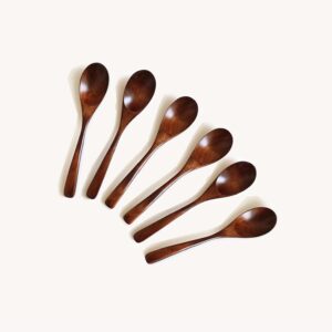 Wooden Spoons 6 Pcs Set Beechwood H...