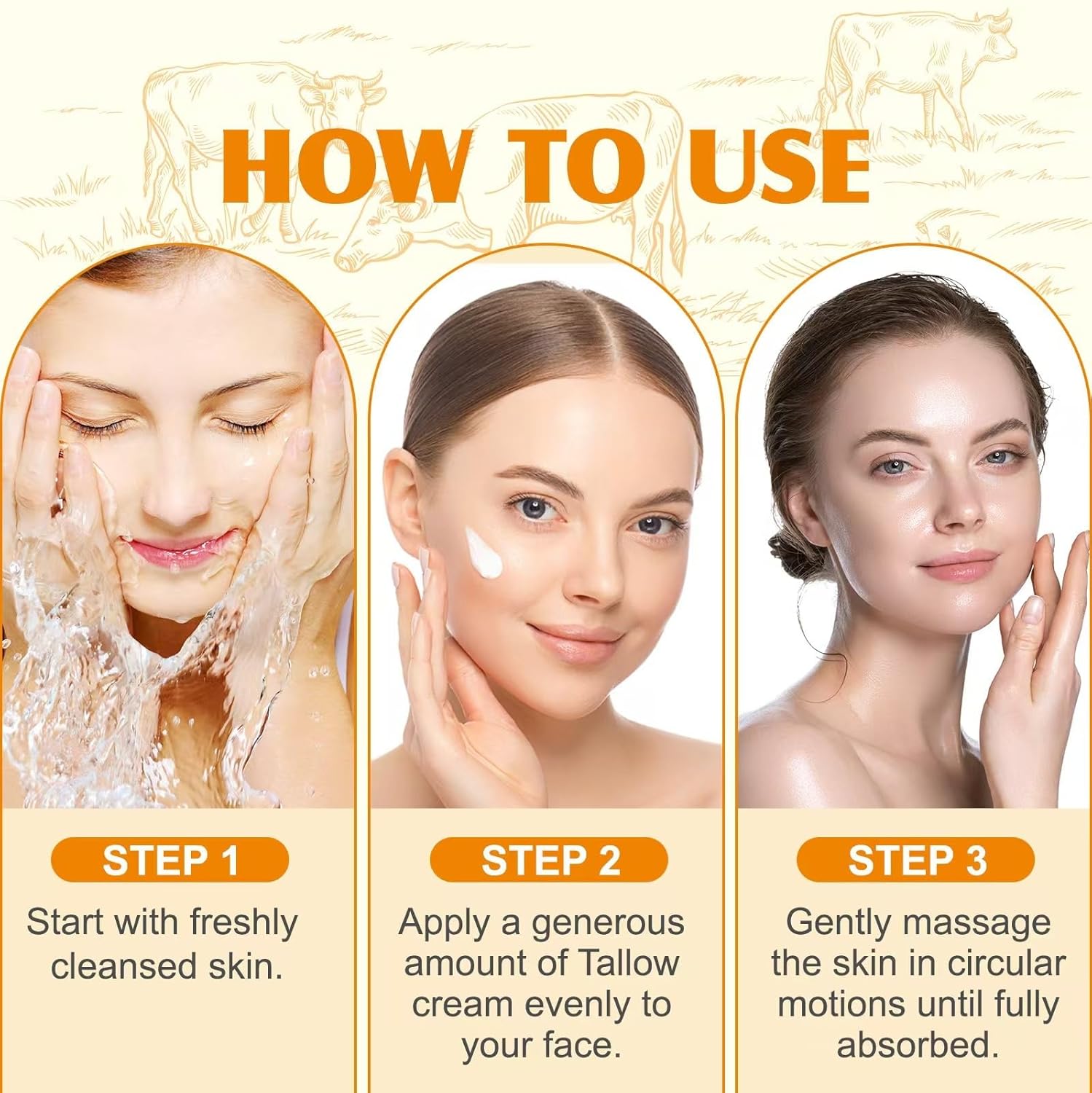 Beef Tallow for Skin, Beef Tallow Honey Balm, Organic Moisturizer for Face & Body Skin Care, Deeply Nourishes the Skins with Raw Wild Honey, Fast Absorption for Dry & Aging Skin - Image 7