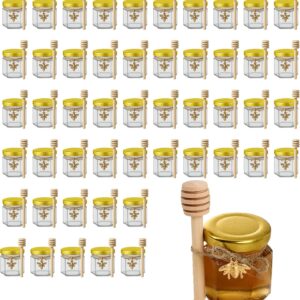 50 Pack 1.5 oz Hexagonal Glass Hone...