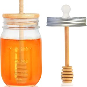 16oz Glass Honey Jar with Dippers S...