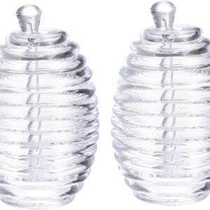 PRETYZOOM 2pcs Acrylic Honey Jars w...