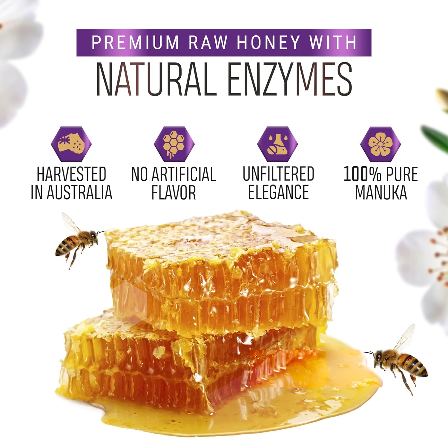 Berringa Manuka Honey Organic MGO 900+ Ultra-High Strength, Supports General Wellbeing & Digestive Balance - 100% Raw, Pure & Unfiltered, Sustainably Sourced from Australia - (8.82 oz) - Image 4