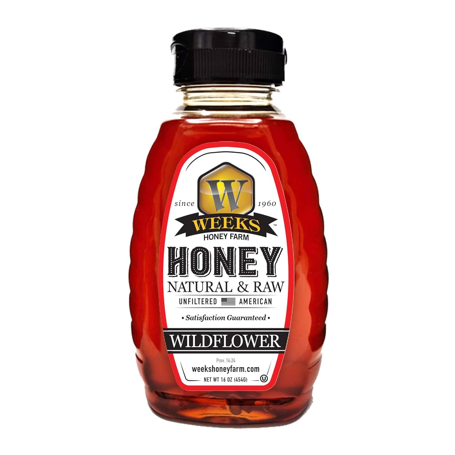 Weeks Raw & Unfiltered Wildflower Honey (16 oz)