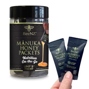BeeNZ Raw Manuka Honey Packets, Cer...