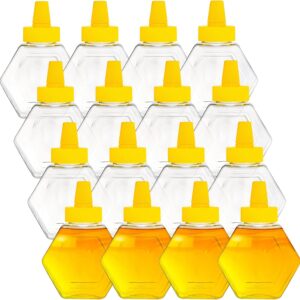 Elsjoy 16 Pack Plastic Honey Bottle...