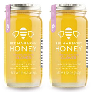 Bee Harmony Raw Clover Honey, 12 OZ...