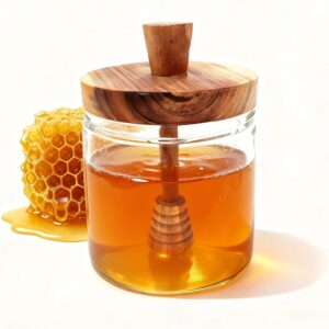 Honey Dispenser No Drip, Glass Hone...