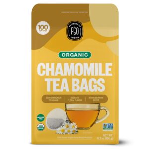 FGO Organic Chamomile Tea, 100 Eco-...