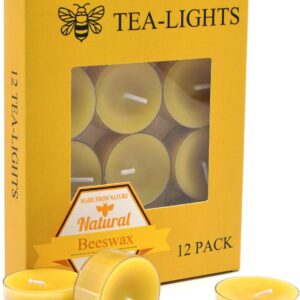 12pcs Natural Beeswax Tealight Cand...