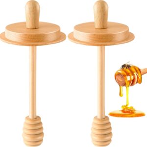 2pcs Wooden Honey Dippers, Honey Sp...