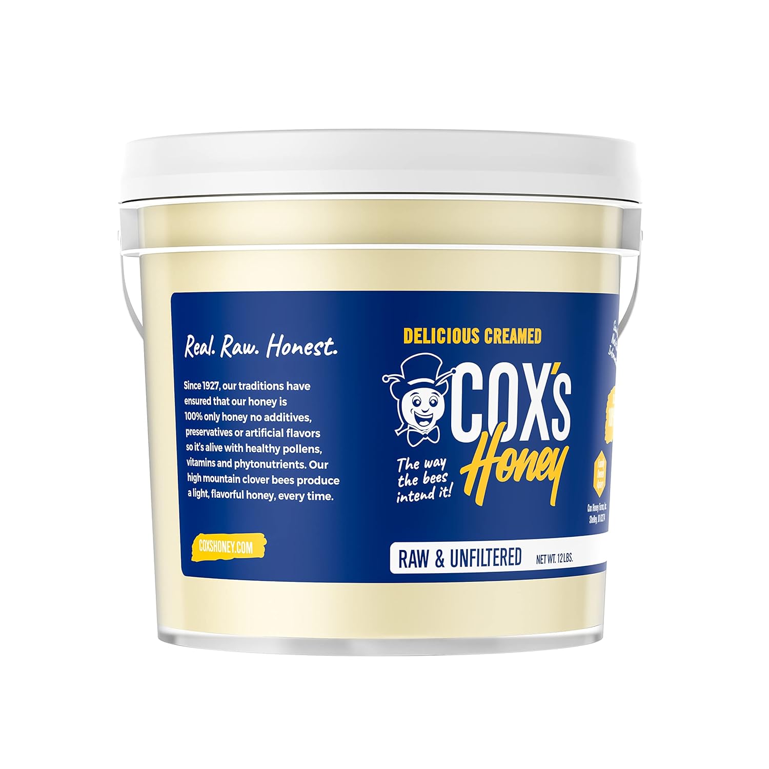 Cox's Honey - Bulk Creamed Whipped Honey Raw Unfiltered | 100% Pure Clover Delicious Honey - Product of the USA (12 lbs) - Image 3